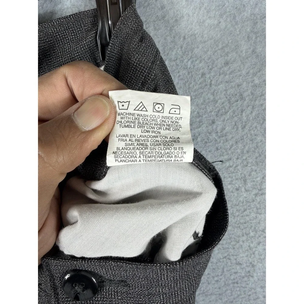 Riders By Lee Pants Womens 18 Gray Plaid Stretch Dress Work Trousers Office‎